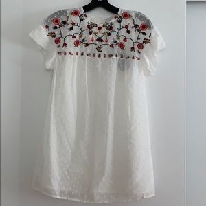 Haute Rogue embroidered short sleeve romper